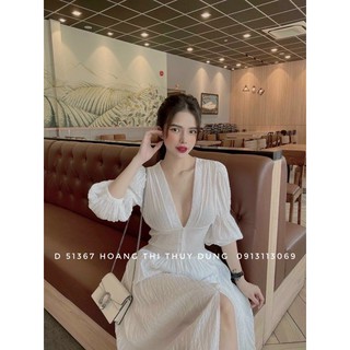 [Hàng Cao Cấp] ĐẦM MAXI TRẮNG XÔ NÚT