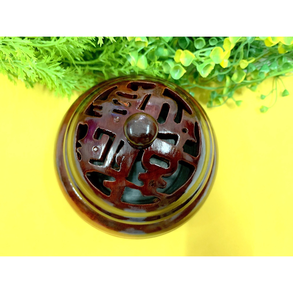 Xông Trầm Gỗ Hương (Cao 12cm , ngang 12cm)