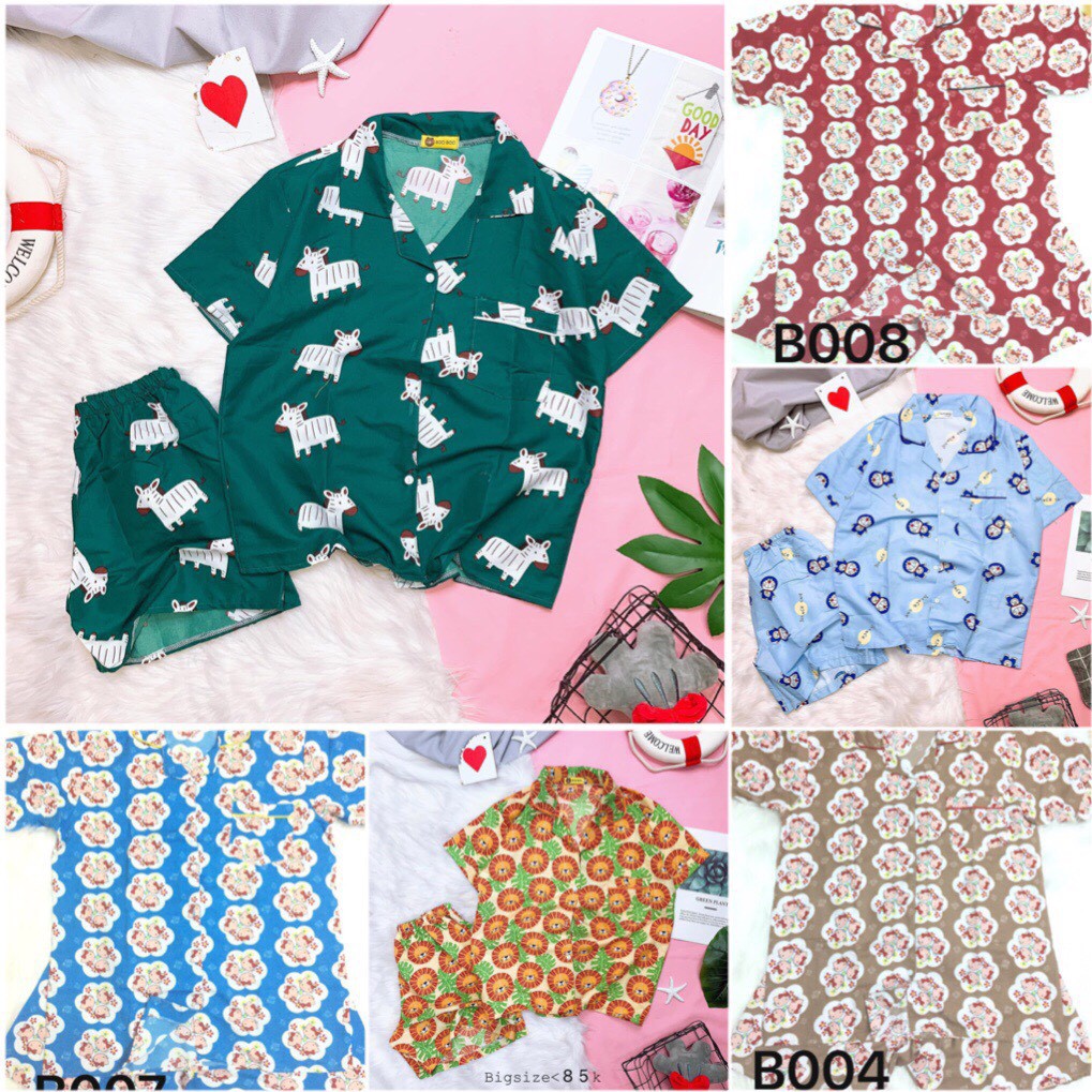 (60-75KG, size trên hình) Đồ bộ Bigsize ĐÙI kate thái TNQN. DRAP GỐI CODIPA