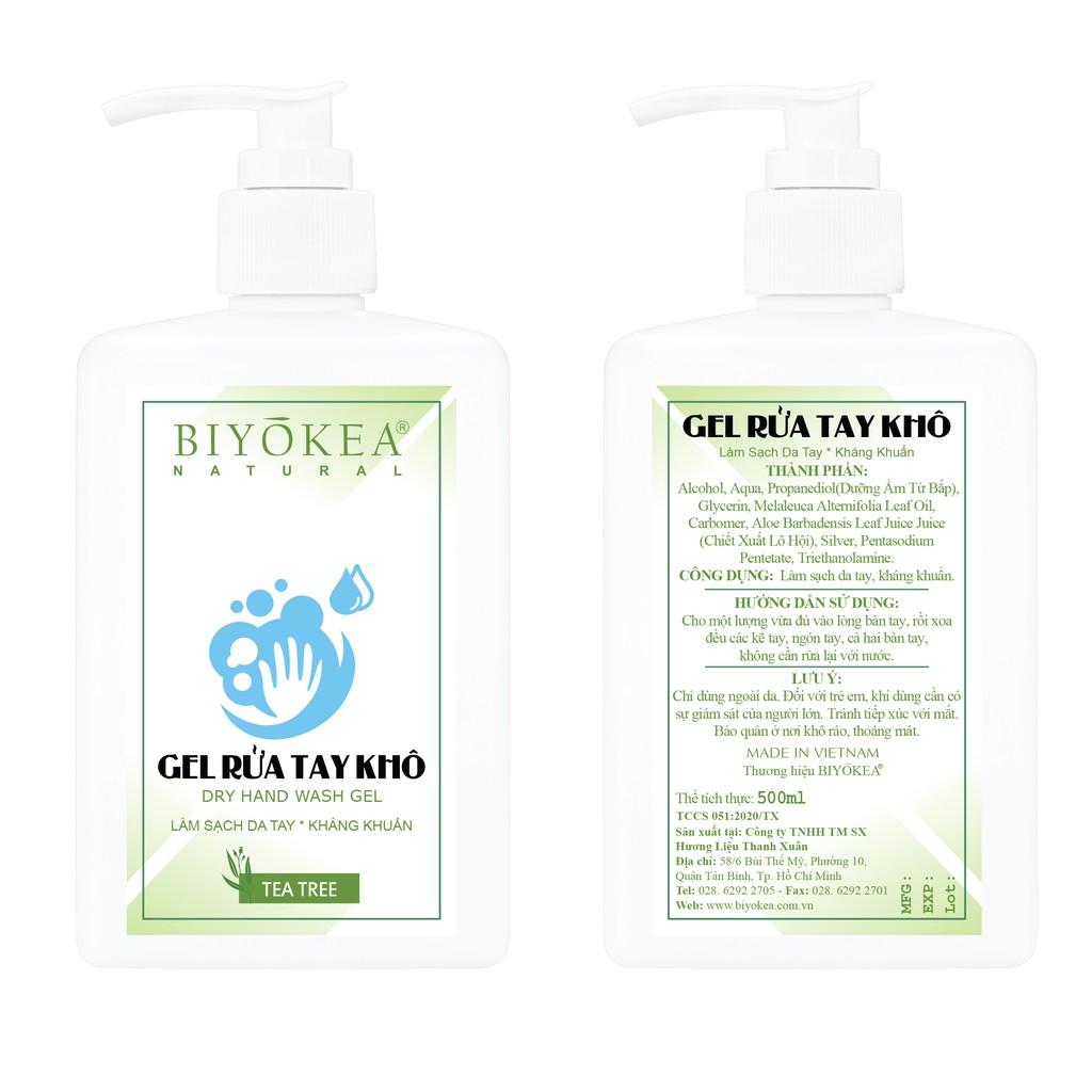 NƯỚC RỬA TAY KHÔ KHÁNG KHUẨN - BIYOKEA 500ML | BigBuy360 - bigbuy360.vn