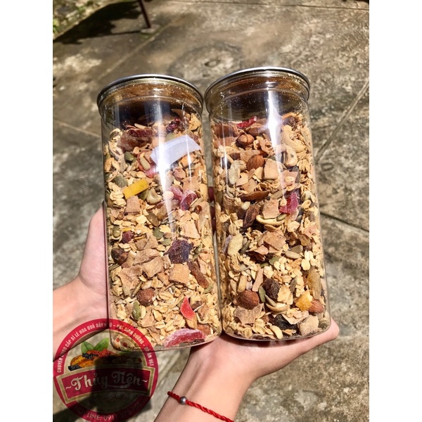 [500gr]GRANOLA ngũ cốc ăn sáng không đường giảm mỡ tăng cơ/tăng cân/bà bầu