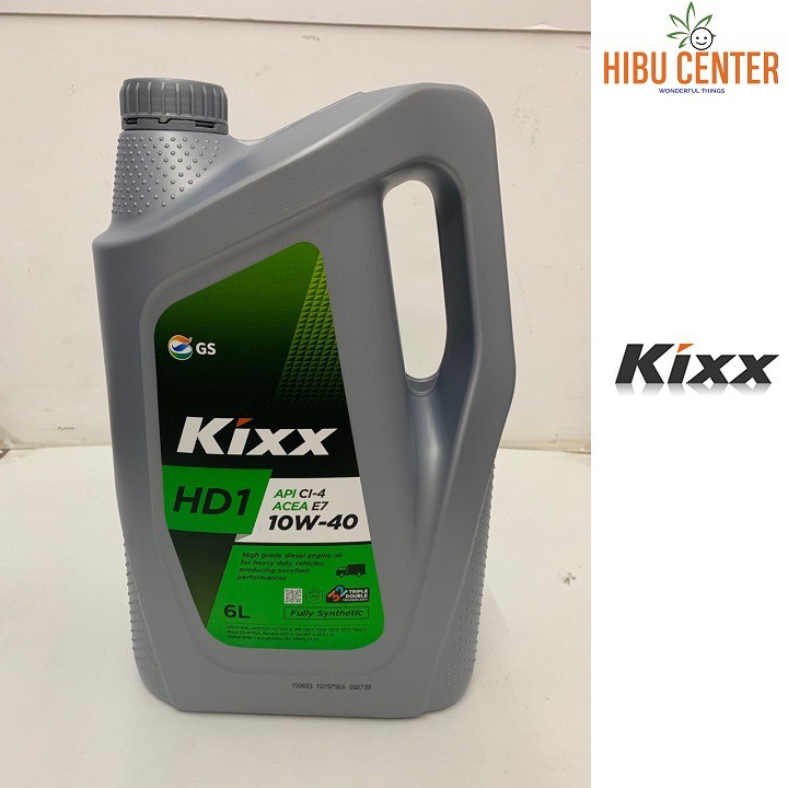 { KOREA } Dầu động cơ Kixx HD1 CI-4 E7 10W40 6L Hbcenter