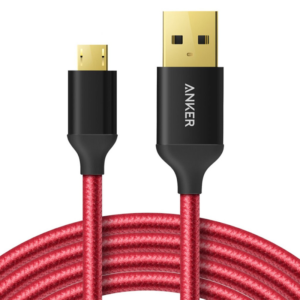Cáp Sạc Cổng Micro USB 6ft  Anker A7116 - Đỏ