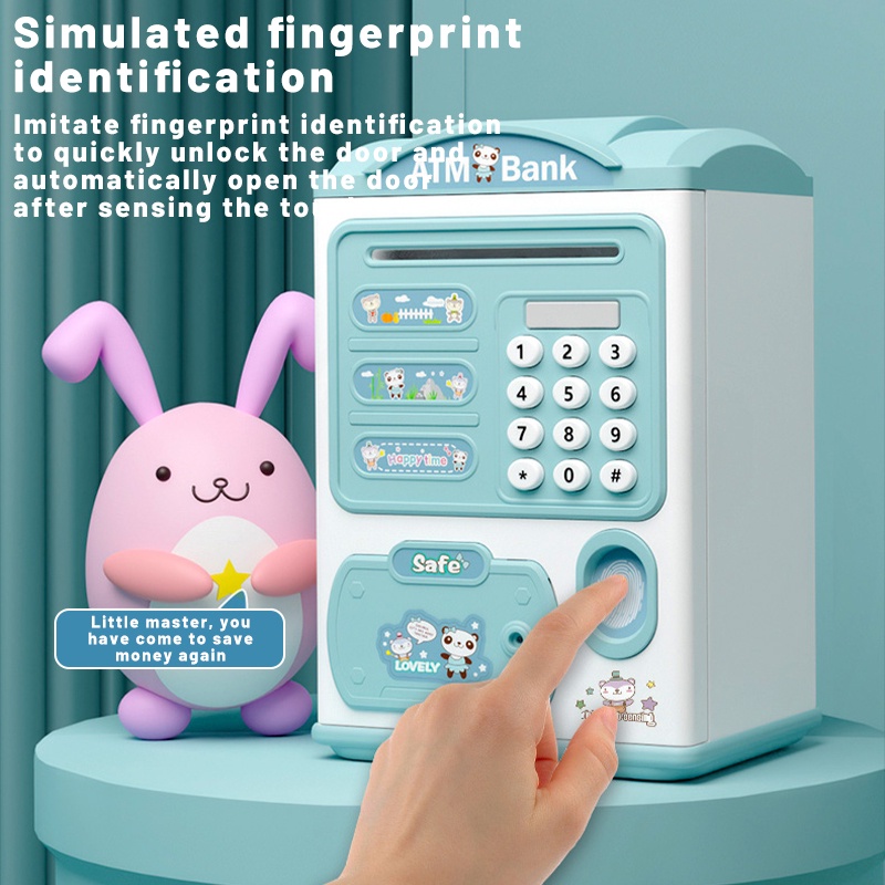 Hộp tiết kiệm tiền ZHAN QI TOYS đồ chơi nhận diện vân tay độc đáo cho bé