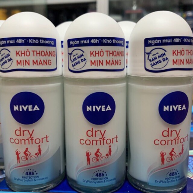 Lăn Khử mùi Nivea Khô Thoáng Chai To 50ml