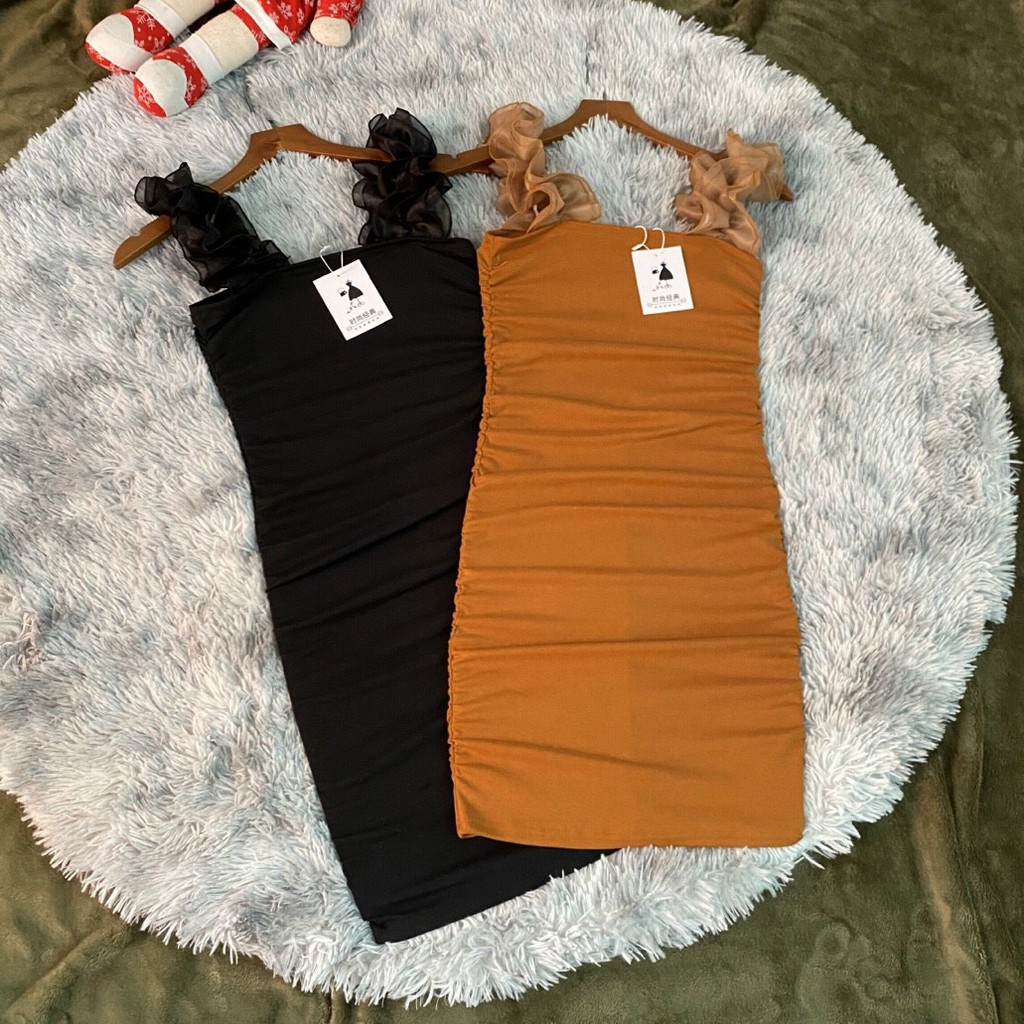 Đầm nữ ❄ FREESHIP ❄ Váy body 2 dây voan thời trang xixo cao cấp - DAM0046