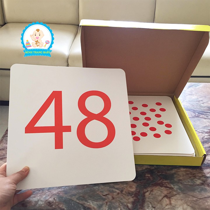 Bộ thẻ học thông minh Dotcard dạy trẻ học toán kích thước 21x21 cm - Flashcard cho bé