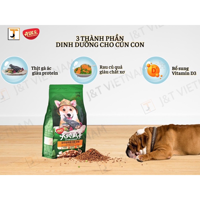 Thức Ăn Hạt Cao Cấp Dành Cho Cún Yêu Bổ Sung Rau Củ