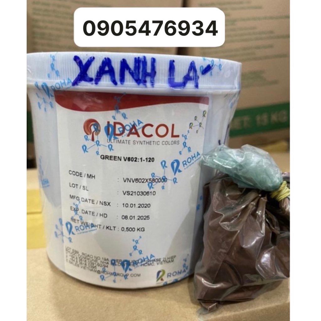 Bột màu thực phẩm xanh lá - Bột màu thực phẩm Ấn độ idacol color