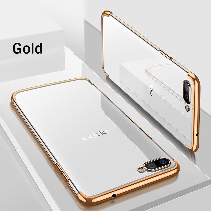 Ốp lưng OPPO A3S/ A7/ A5S/ A83/ A71/ A57/ A39/ F1 Plus/ F3 Plus Soft TPU Cover Plating Clear Casing | BigBuy360 - bigbuy360.vn