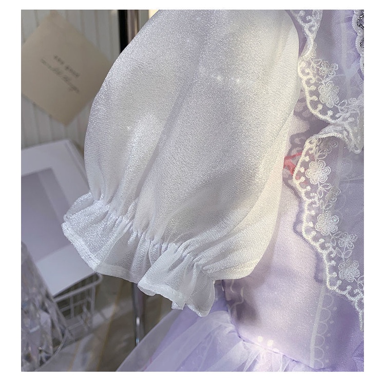 Đầm Công Chúa Lolita Tay Phồng Thời Trang Cho Bé Gái 2-10 Tuổi