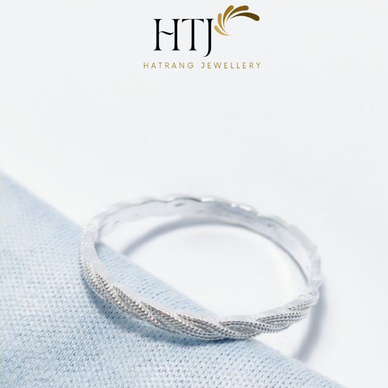Nhẫn nữ xoắn sợi kép bạc ta_HTJ_ bạc S999