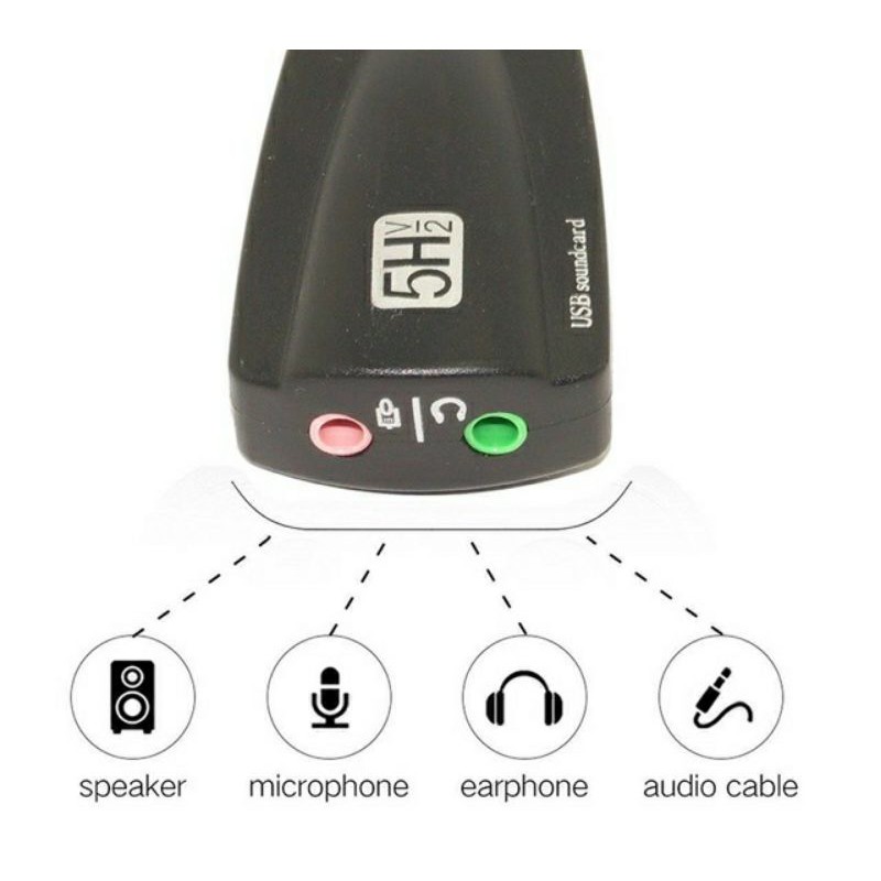 Thiết bị chuyển đổi card âm thanh qua cổng Usb Steel Sound 5Hv2 USB 7.1 | BigBuy360 - bigbuy360.vn