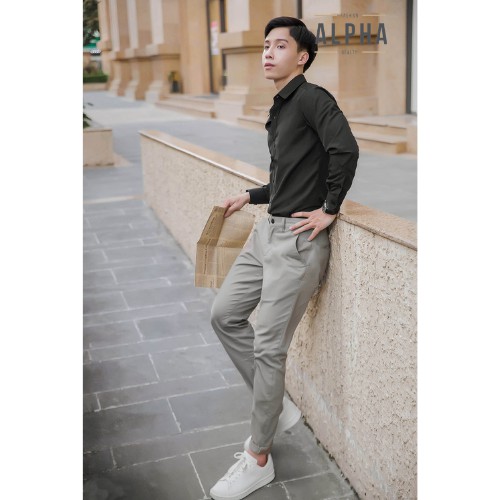Quần Kaki nam Hàn Quốc công sở dáng ôm slimfit co giãn tốt | BigBuy360 - bigbuy360.vn
