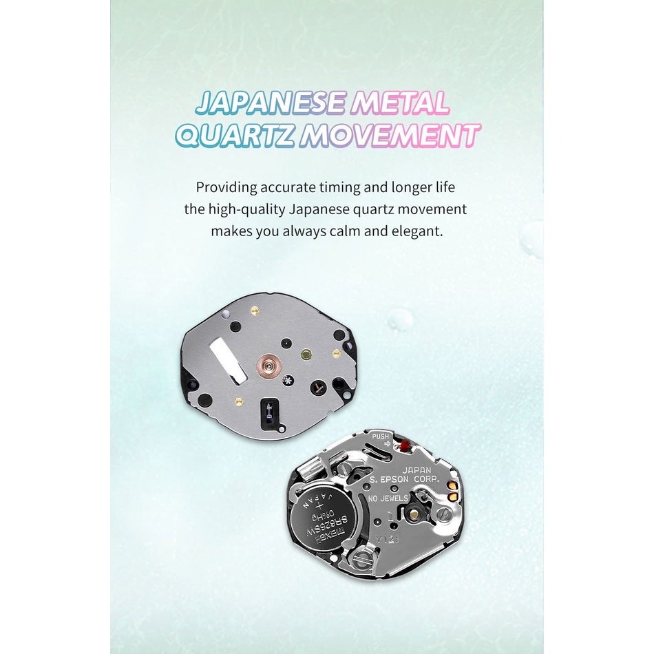 Đồng Hồ Thạch Anh NAVIFORCE Dây Thép Thanh Lịch Chống Thấm Nước Cho Nữ