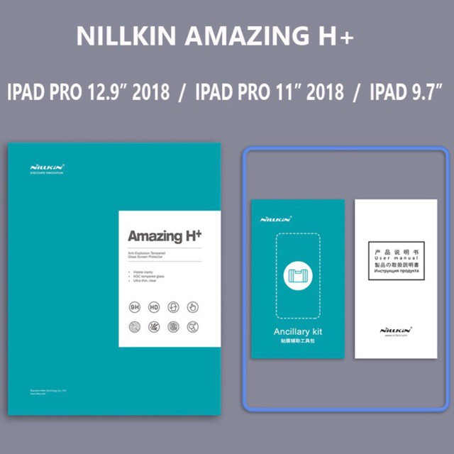 Kính cường lực Nillkin Amazing H+ iPad Mini 4/5, iPad 9.7/10.2 Gen 8 / Air 3/ Air 4/ Pro 10.5/ Pro 11,12.9 (2018/ 20/ 21