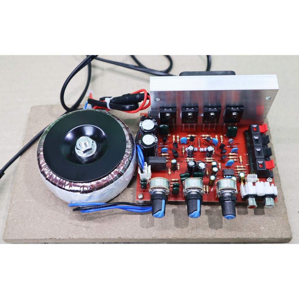 Trọn Bộ Mạch Công Suất 4 Sò STEREO  Liền Nguồn Biến Áp Xuyến