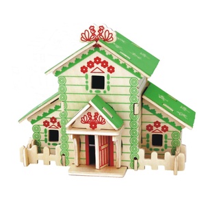 Mô hình nhà gỗ 3D mini - Biệt thự rừng xanh