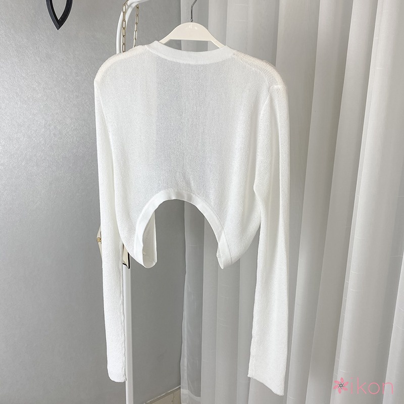 Áo Khoác Cardigan Chống Nắng Bằng Lụa Lạnh Mỏng Phong Cách Hàn Quốc