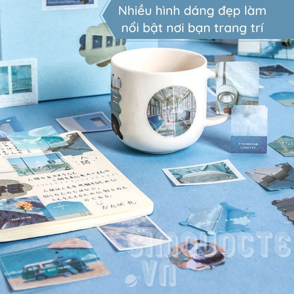 [80 Miếng] Sticker dán nhãn phong cách Nhật Bản nhiều chủ đề Box Sticker ST01
