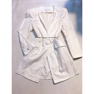 Khoác vest blazer 1 nút bọc tay lửng