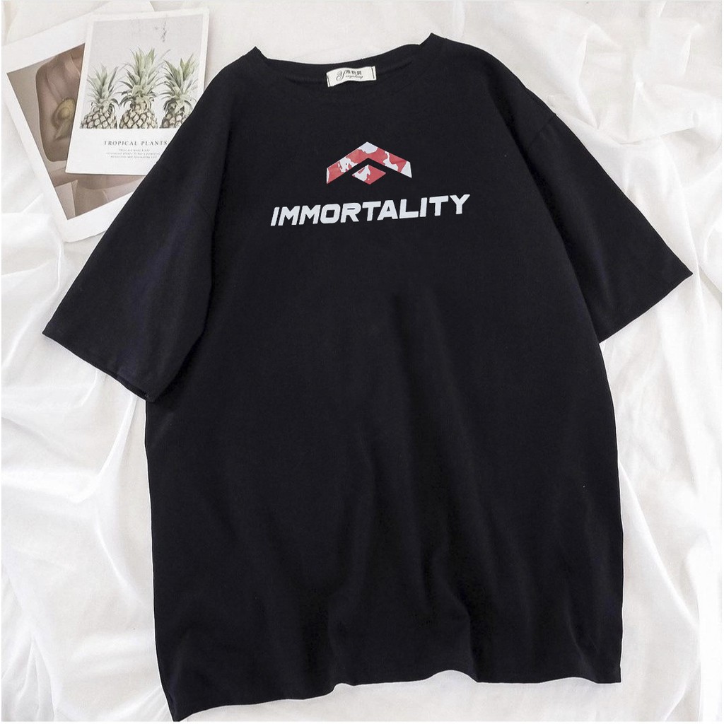 Áo Thun IMMOR-TALITY - Áo thun tay lỡ form rộng Unisex 38-65kg Nam Nữ  [VIDEO+ẢNH THẬT]