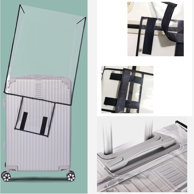 Vải Bọc trùm Vali vải nhựa trong suốt Size 20-24-28 inch (nâu, hồng,xanh ,đen trắng) K501