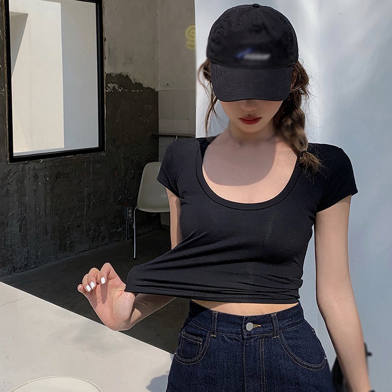 Áo Thun Croptop Tay Ngắn Kiểu Dáng Trẻ Trung Năng Động Cho Nữ