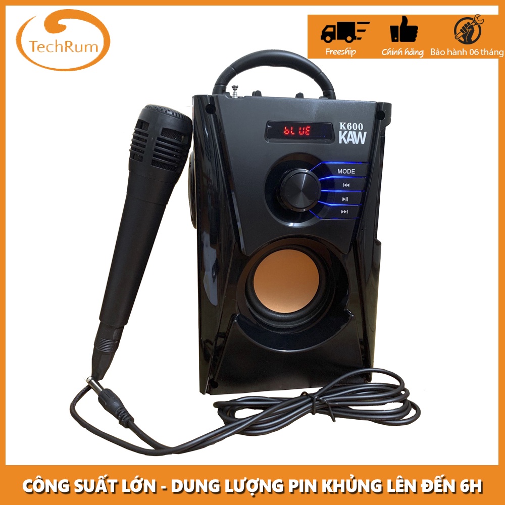 ( Miễn Phí Ship) Loa A18 (Mẫu Mới KAW 600) Cao Cấp Tặng Kèm Mic, Loa Công Suất Lớn. Màn led điều khiển, lỗi 1 đổi 1.