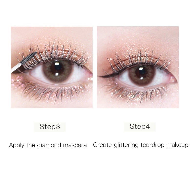 Mascara uốn mi Pudaier thiết kế vỏ kim cương 25.8g