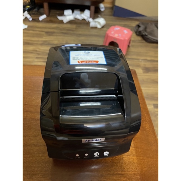 Máy in mã vạch Xprinter, In tem trà sữa, in bill Xprinter XP- 318B( 365B) (In điện thoại + Máy Tính)
