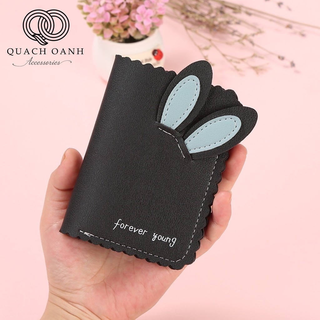 Ví da nữ cầm tay mini họa tiết tai thỏ xinh xắn - VD214 | BigBuy360 - bigbuy360.vn