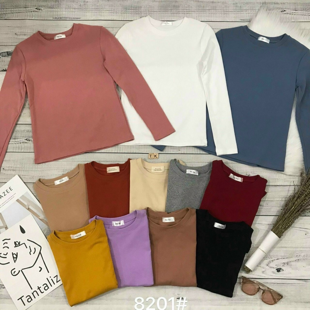 Áo thun nữ dài tay ⚡ BÁN CHẠY 2021⚡️ áo thu đông cổ tròn ôm body xinh xắn đẹp nhất năm nay | BigBuy360 - bigbuy360.vn