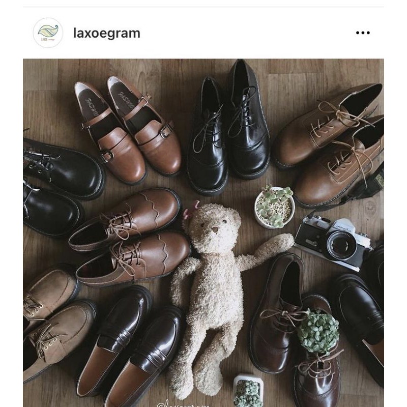 Giày da vintage nâu của Laxoegram