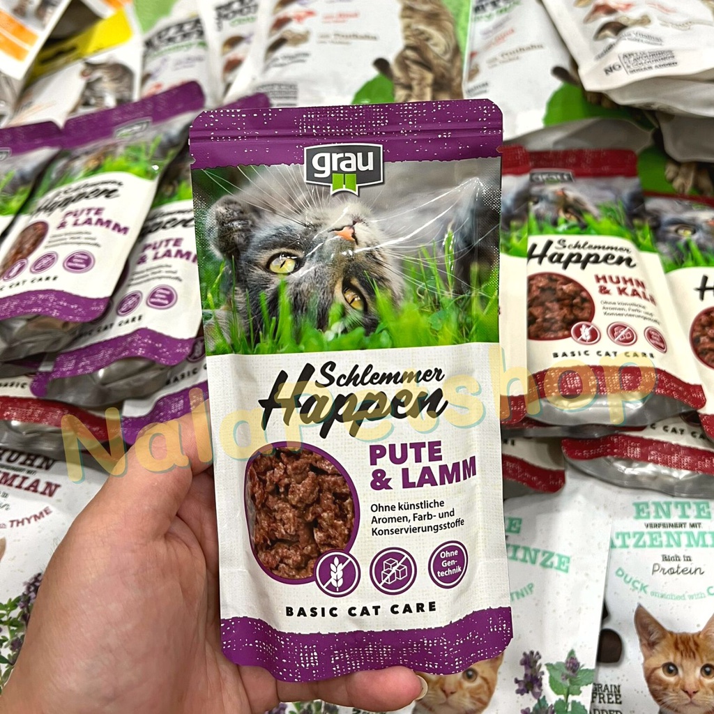 Pate Grau Schlemmer Happen 125g cho mèo 3 vị siêu ngon - nhập Đức chất lượng cao cấp