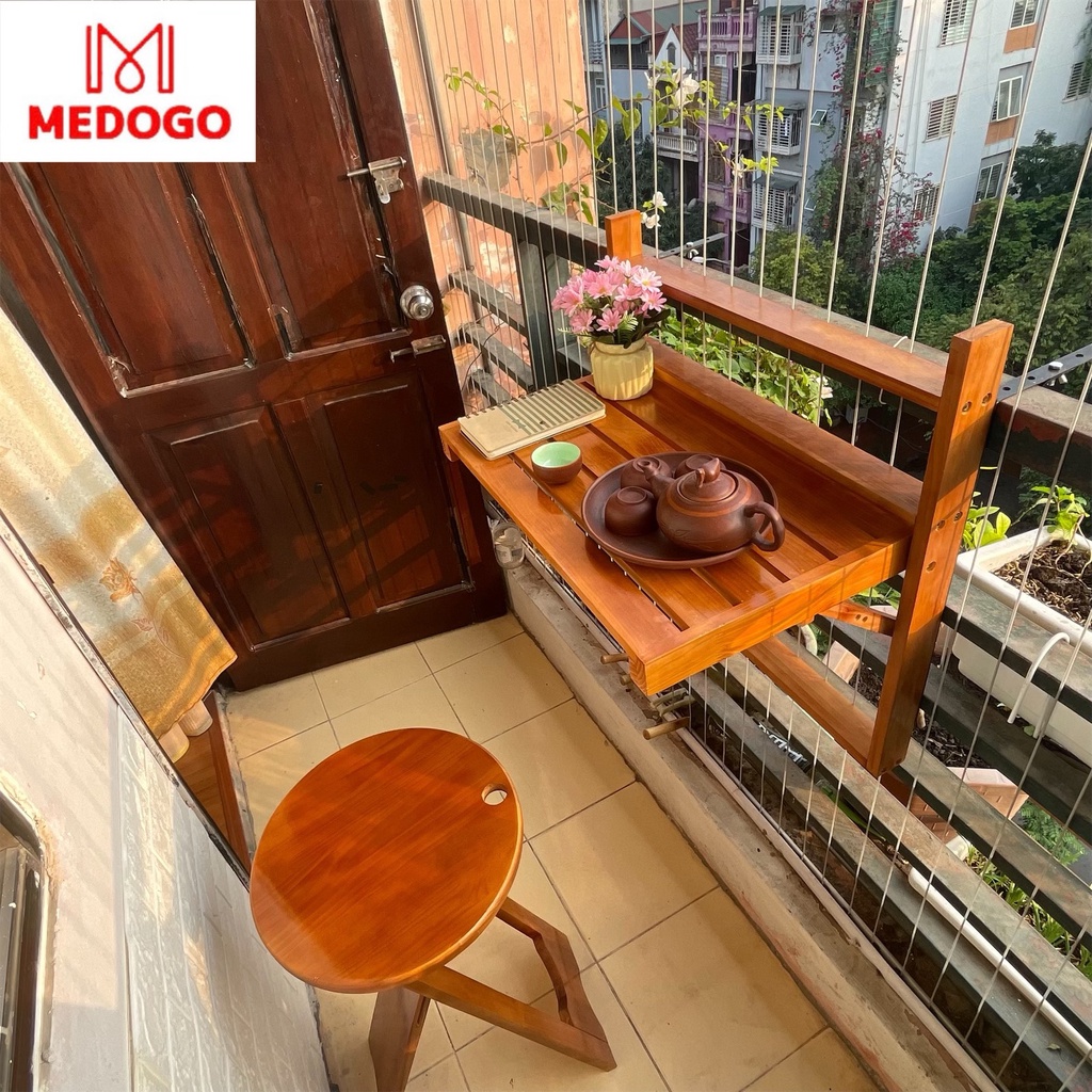 Bàn treo ban công MEDOGO, bàn treo ban công trang trí BBC-01