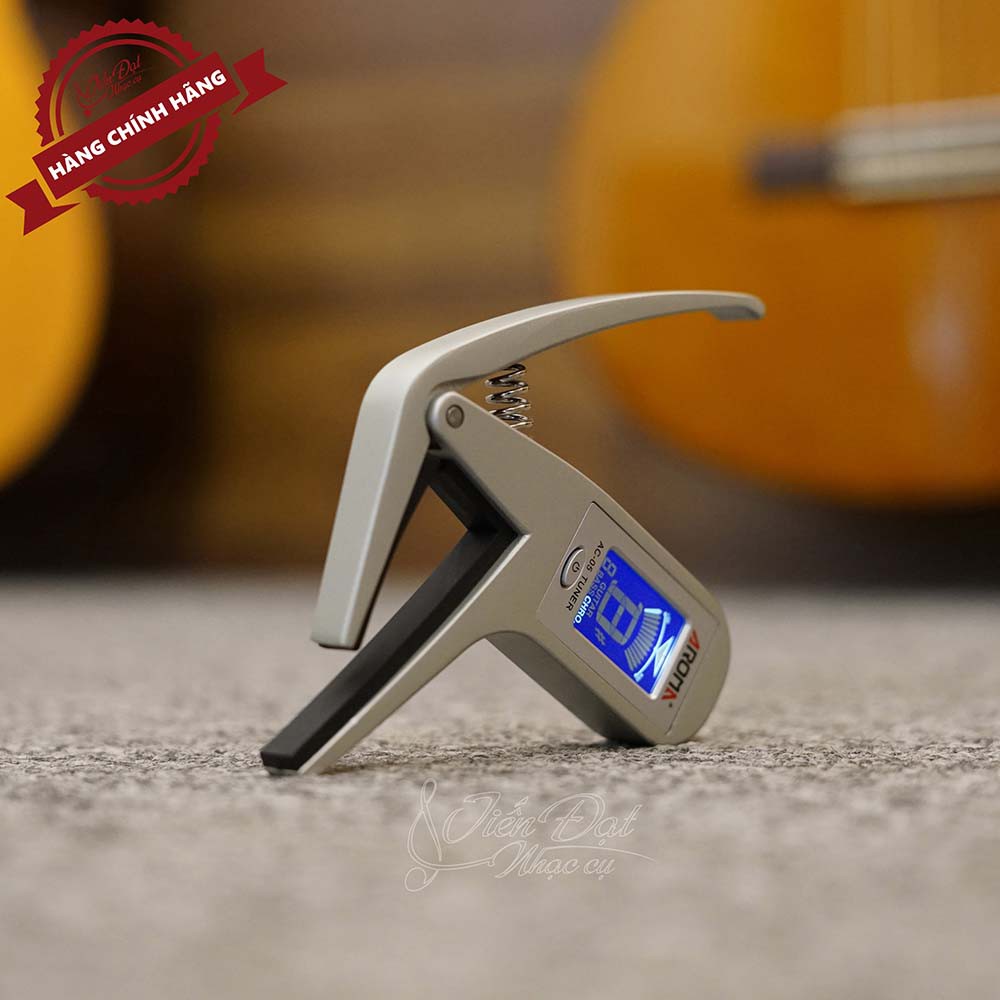 Kẹp Capo Đàn Guitar, Ukulele Aroma Cao Cấp AC05, Bộ Chỉnh 2 trong 1 Tích Hợp Máy Lên Dây  & Capo