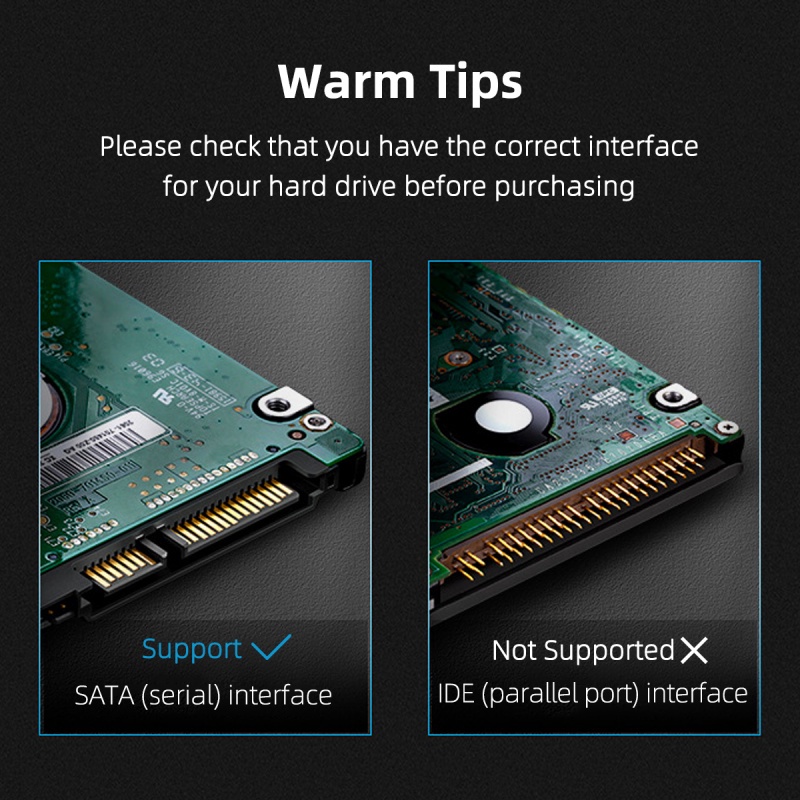 Hộp đựng ổ cứng di động Fonken chuyển Sata sang USB 3.0 có dây cáp ABS đa năng cho máy tính để bàn / laptop