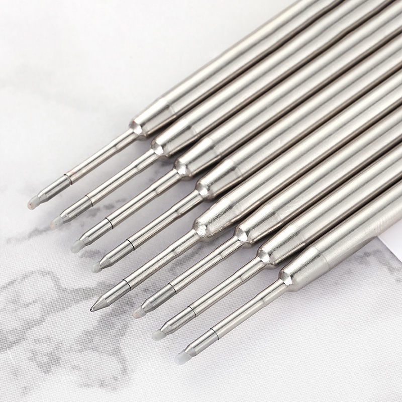 Set 10 Ruột Bút Bi Thay Thế Bằng Kim Loại 9.8cm G2 0.7mm