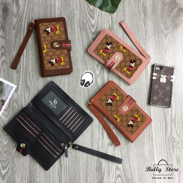 Ví dài Mickey nút bấm trang nhã