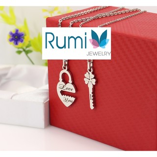 Dây chuyền cặp ổ khóa chìa khóa