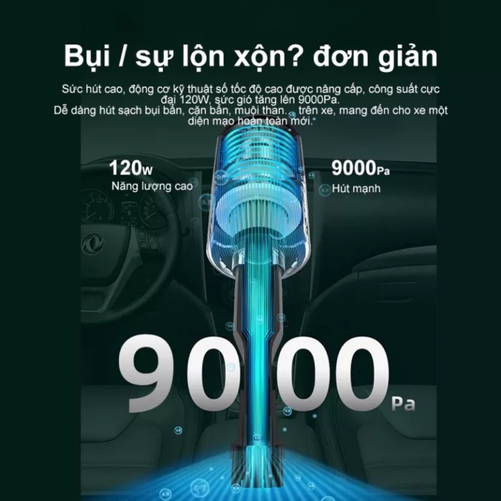 Máy hút bụi, máy hút bụi cầm tay không dây pin sạc, máy hút cầm tay mini hút bụi ô tô, hút mọi ngóc ngách