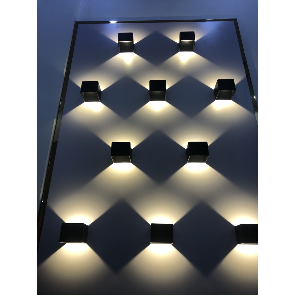 ĐÈN LED GẮN TƯỜNG đèn hắt tường 2 đầu ngoài tròi chống nước chỉnh được góc