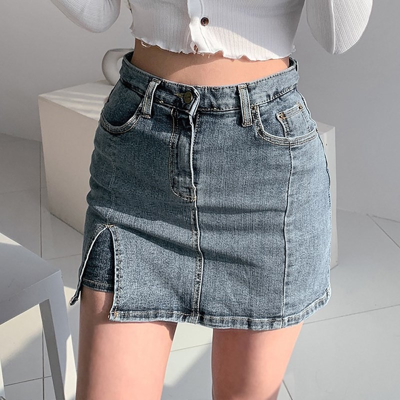 Váy jeans ngắn ôm ulzzang có big size