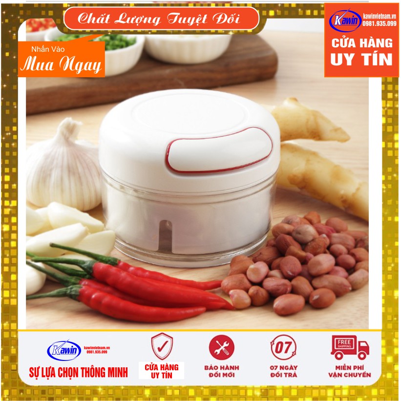 [ HCM - SIÊU RẺ ] Máy xay tỏi ớt cầm tay Mini Food Chopper (cối xay kéo tay)