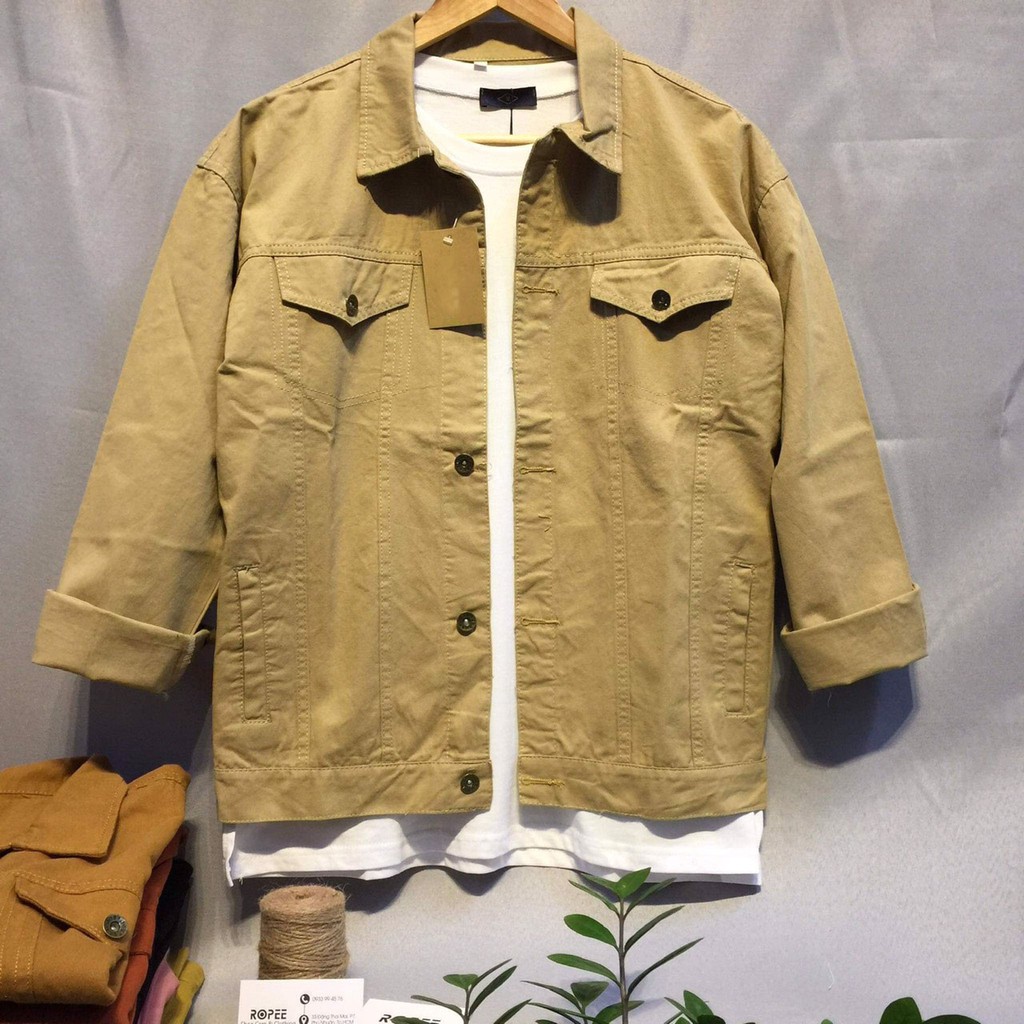 Áo khoác jean Kaki UNISEX cao cấp Hot trend 2020 | BigBuy360 - bigbuy360.vn