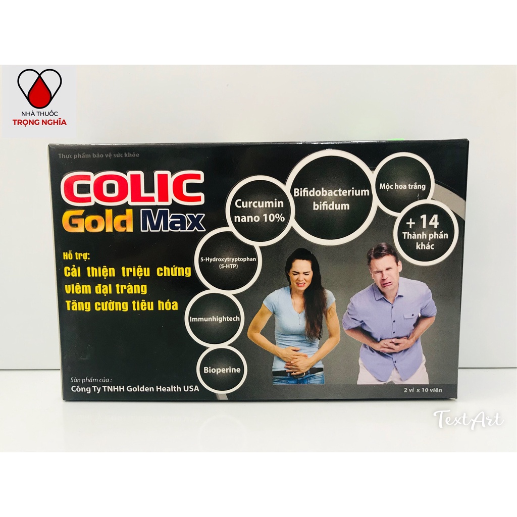 COLIC GOLD MAX - Hỗ trợ tăng cường tiêu hóa, hỗ trợ cải thiện các triệu chứng: ăn không tiêu, đầy hơi, đi ngoài phân sốn