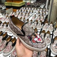 Giày lười da GG thêu mèo hổ