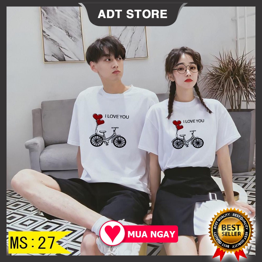 ÁO ĐÔI XE ĐẠP ILOVE TÌNH YÊU mẫu HOT giá siêu rẻ