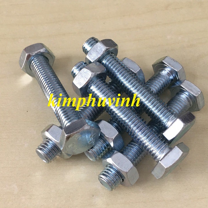 10 BỘ -  M10x60mm BULONG LỤC GIÁC - BULON 10LI